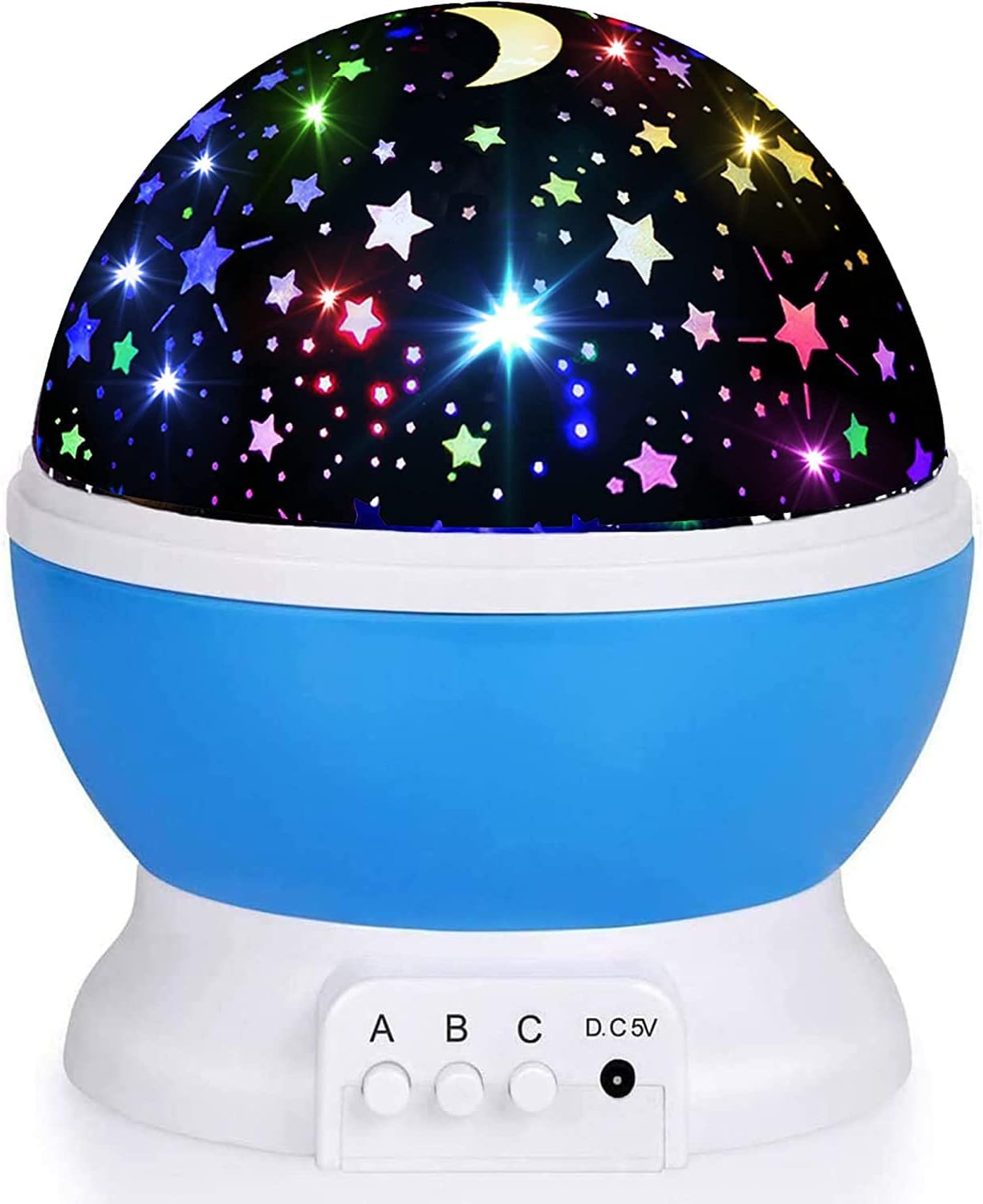 "ROBEVE Colorful Rotating Starry Sky Projector Night Light for Children – Star Master Galaxy Moon and Stars Table Lamp (Blue)"