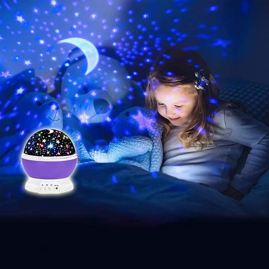 "ROBEVE Colorful Rotating Starry Sky Projector Night Light for Children – Star Master Galaxy Moon and Stars Table Lamp (Blue)"